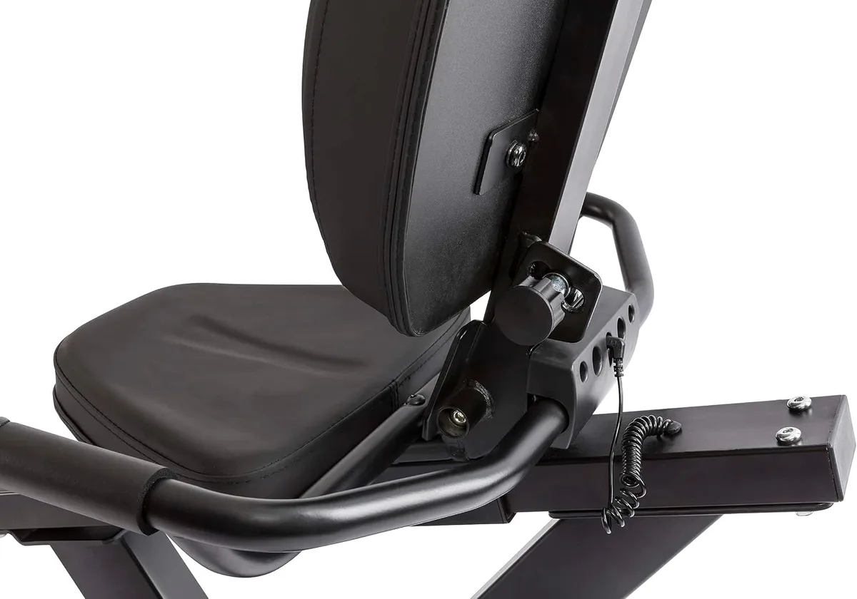 Recumbent bike seat adjustment