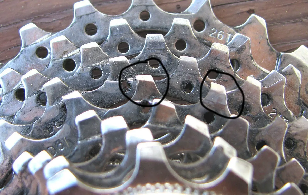 worn cassette teeth